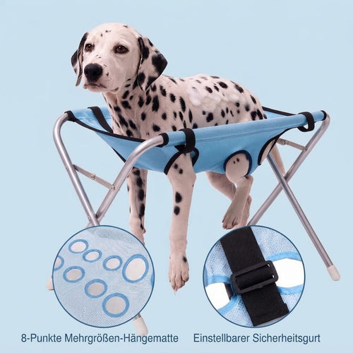 foldable pet bathing stand with cat and dog grooming hammock