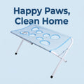 foldable pet bathing stand with cat and dog grooming hammock